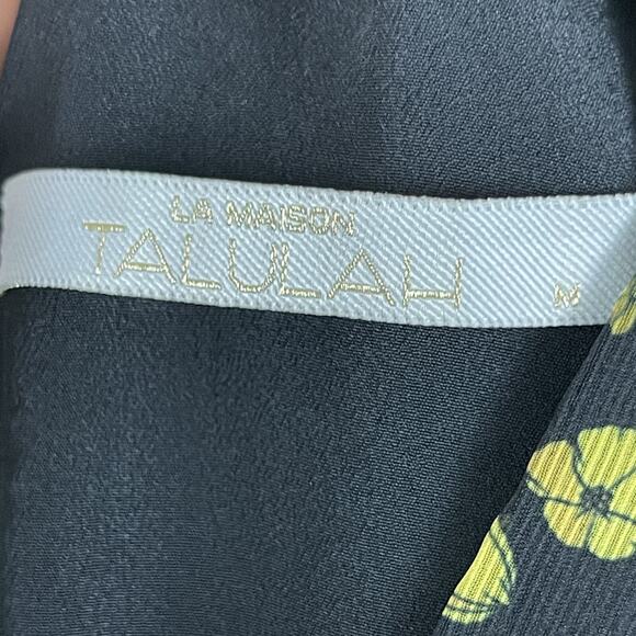 La Maison Talulah Halo Midi Dress Womens Medium Floral V Neck High Low Ditsy - Picture 9 of 16